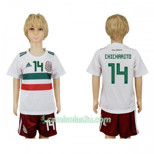 Camisolas de futebol México Chicharito 14 Criança Equipamento Alternativa Copa do Mundo 2018 Manga Curta Camisolas de futebol México Chicharito 14 Criança Equipamento Alternativa Copa do Mundo 2018 Manga Curta